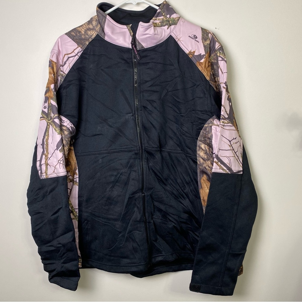 Women's Yukon Gear Pink Mossy Oak Soft Shell Zip Up Jacket XL